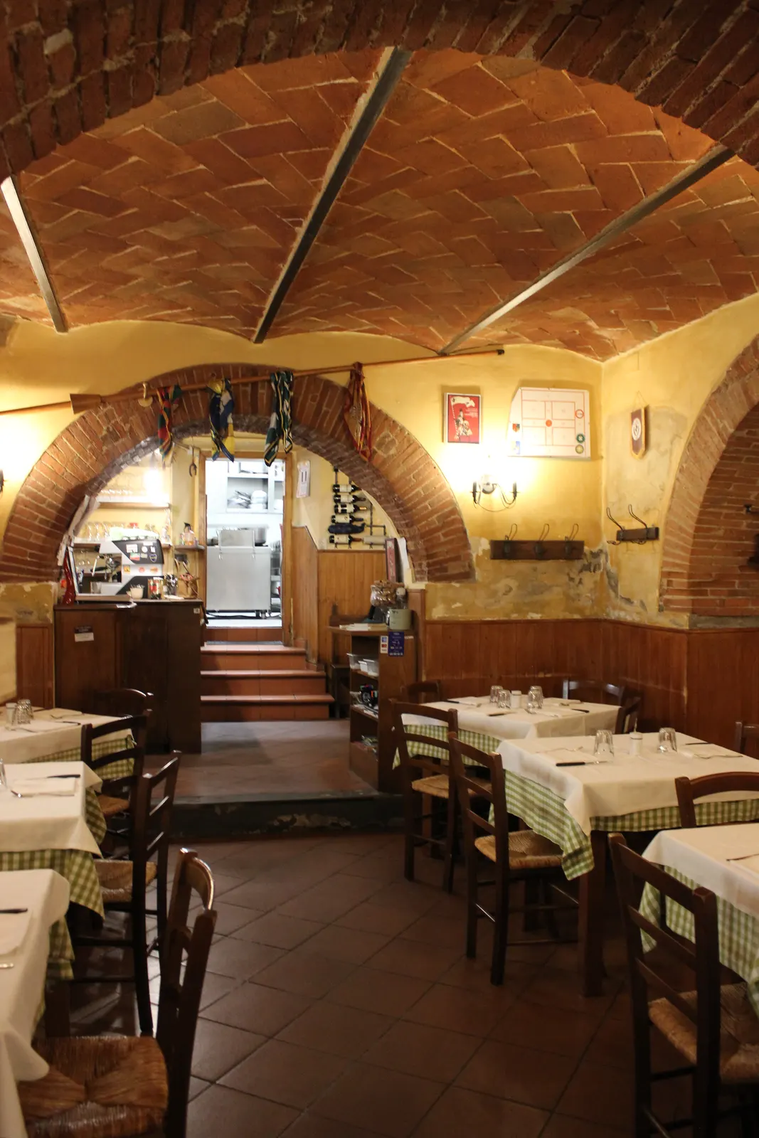 The restaurant's historic interiors
