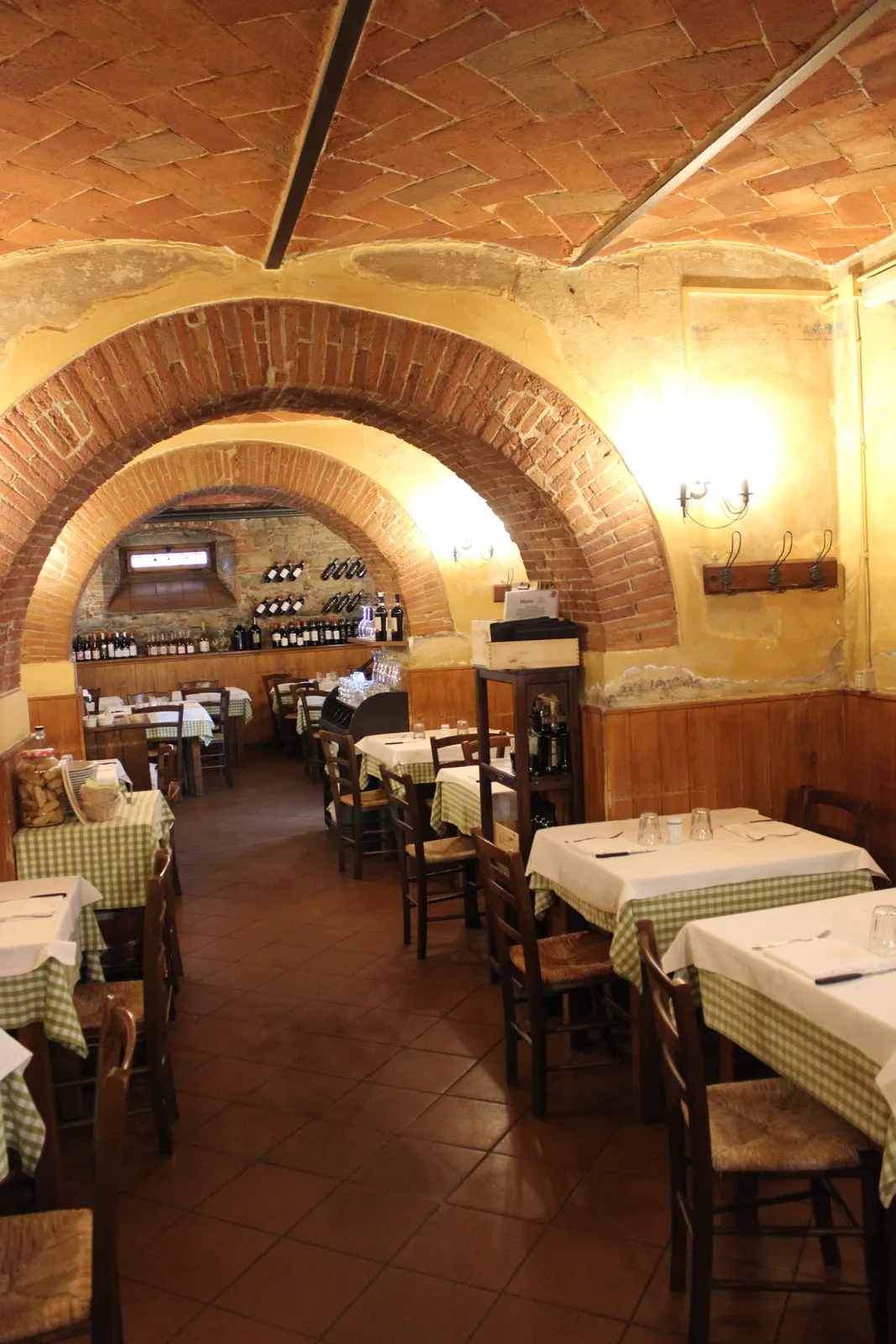 Tables in the main dining room
